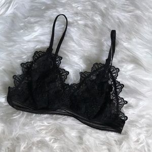Black lace bralette